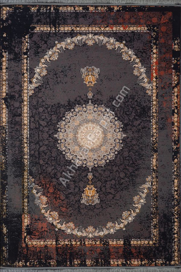 red and gray vintage carpet model ad 1117