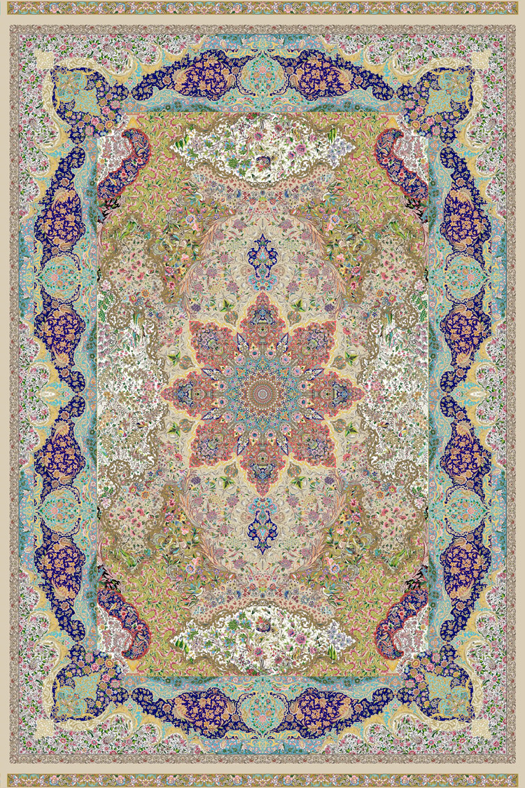 akhavan persian silk carpets ak16001